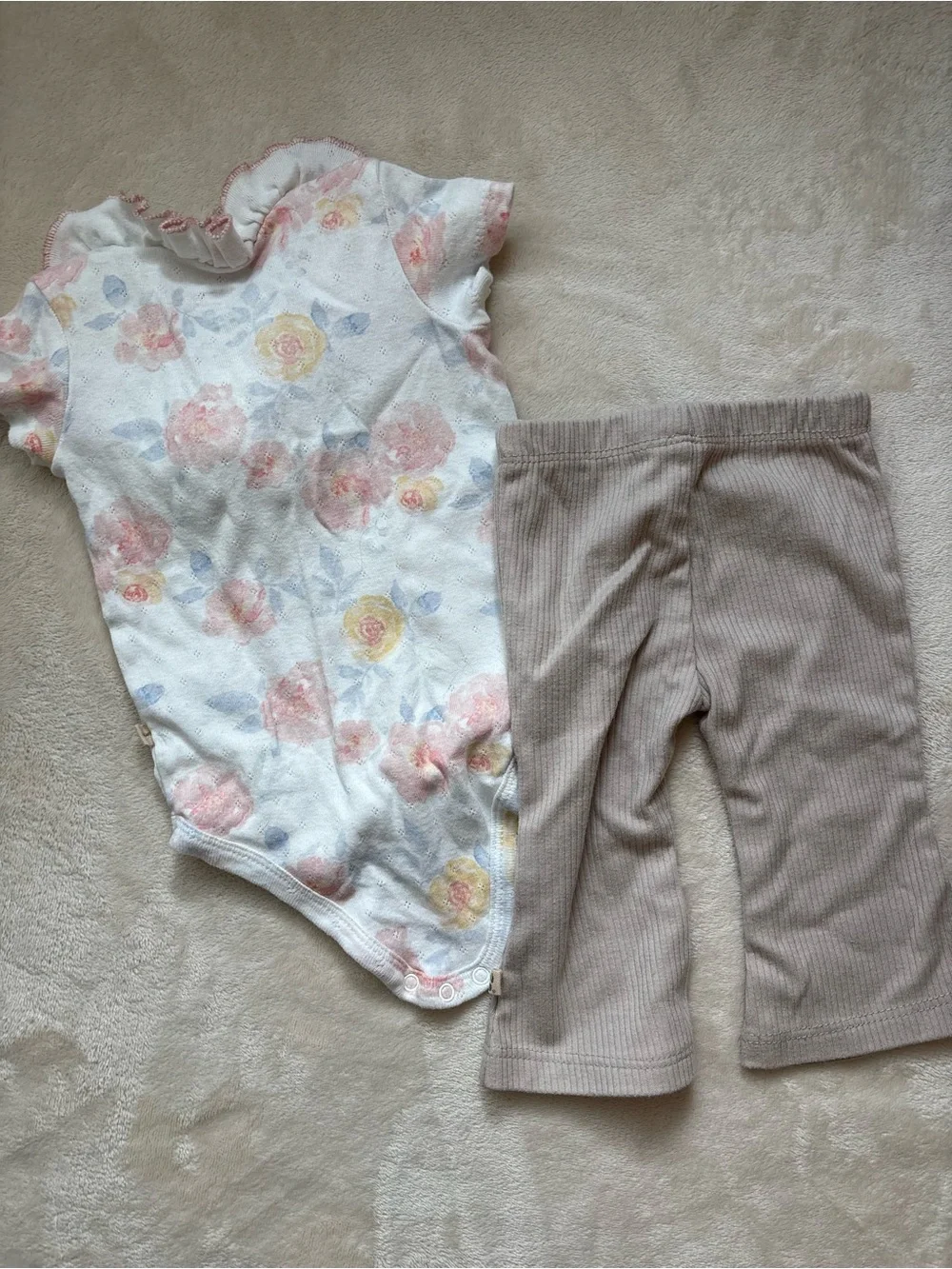 Baby girl lot 6 piece set matching sleep sack tops bottoms 3-6 month EUC NWOT